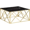 Image de vidaXL Table basse Golden acier inoxydable et verre trempé