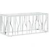 Image de vidaXL Table basse 110x45x45 cm acier inoxydable et verre