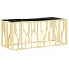 Image de vidaXL Table basse Golden 110x45x45 cm acier inoxydable et verre