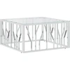 Image de vidaXL Table basse 80x80x40 cm acier inoxydable et verre