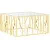 Image de vidaXL Table basse Golden 80x80x40 cm acier inoxydable et verre