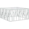 Image de vidaXL Table basse 100x100x50 cm acier inoxydable et verre