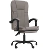 Image de vidaXL Chaise de bureau avec fonction chaise longue Taupe Tissu