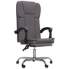 Image de vidaXL Chaise de bureau avec fonction couchage Gris Similicuir