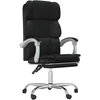 Image de vidaXL Chaise de bureau avec fonction chaise longue noir similicuir