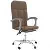 Image de vidaXL Chaise de bureau avec fonction chaise longue Marron Tissu