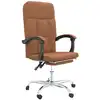 Image de Chaise de bureau vidaXL avec fonction d'inclinaison, en similicuir marron