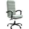 Image de vidaXL Chaise de bureau avec fonction chaise longue gris clair velours