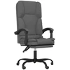 Image de vidaXL Chaise de bureau avec fonction massage Gris foncé Tissu