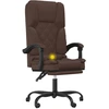 Image de Chaise de bureau vidaXL avec fonction massage, en similicuir marron