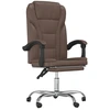 Image de Chaise de bureau vidaXL avec fonction d'inclinaison, en similicuir marron