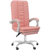 Image de vidaXL Chaise de bureau avec fonction chaise longue Rose similicuir