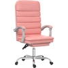 Image de vidaXL Chaise de bureau avec fonction massage Rose similicuir