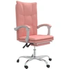 Image de vidaXL Chaise de bureau avec fonction chaise longue Rose similicuir