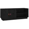 Image de vidaXL Armoire TV noire 105x34x40 cm pin massif
