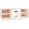 Image de vidaXL Armoire TV Blanc 100x34x40 cm Pin massif