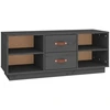 Image de vidaXL Armoire TV Gris 100x34x40 cm Pin massif