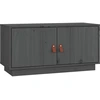 Image de vidaXL Armoire TV Gris 80x34x40 cm Pin massif