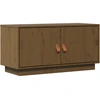 Image de vidaXL Armoire TV brun miel 80x34x40 cm Pin massif