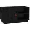 Image de vidaXL Armoire TV noire 70x34x40 cm pin massif