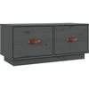 Image de vidaXL Armoire TV Gris 80x34x35 cm Pin massif
