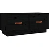 Image de vidaXL Armoire TV noire 80x34x35 cm pin massif