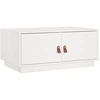 Image de vidaXL Table basse blanche 80x50x35 cm pin massif
