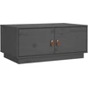 Image de vidaXL Table basse Gris 80x50x35 cm Pin massif