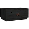 Image de vidaXL Table basse noire 80x50x35 cm pin massif