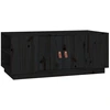 Image de vidaXL Table basse noire 100x50x41 cm pin massif