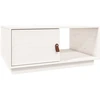 Image de vidaXL Table basse blanche 80x50x35,5 cm pin massif