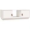 Image de vidaXL Table basse blanche 100x50x35 cm pin massif