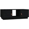 Image de vidaXL Table basse noire 100x50x35 cm pin massif