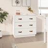 Image de vidaXL Sideboard Blanc 80x40x75 cm Pin massif