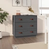 Image de vidaXL Sideboard Gris 80x40x75 cm Pin massif