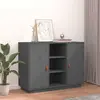 Image de vidaXL Sideboard Gris 100x40x75 cm Pin massif