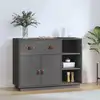 Image de vidaXL Sideboard Gris 98,5x40x75 cm Pin massif