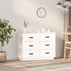 Image de vidaXL Sideboard Blanc 100x40x75 cm Pin massif