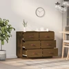 Image de vidaXL Sideboard brun miel 100x40x75 cm pin massif