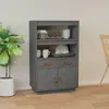 Image de vidaXL Highboard Gris 67x40x108,5 cm Pin massif