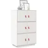Image de vidaXL Highboard blanc 67x40x108,5 cm Pin massif
