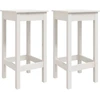 Image de vidaXL Chaises de bar 2 pcs. Blanc 40x40x78 cm pin massif