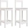 Image de vidaXL Chaises de bar 2 pcs. Blanc 40x41,5x112 cm Pin massif