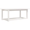 Image de vidaXL Table basse blanche 110x55x45 cm pin massif