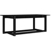Image de vidaXL Table basse noire 110x55x45 cm pin massif