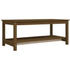 Image de vidaXL Table basse marron miel 110x55x45 cm pin massif