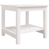 Image de vidaXL Table basse blanche 50x50x45 cm pin massif