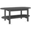 Image de vidaXL Table basse Gris 110x55x45 cm Pin massif