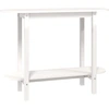 Image de vidaXL Table console blanc 110x40x80 cm pin massif
