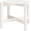 Image de vidaXL Table basse blanche Ø 62,5x45 cm pin massif